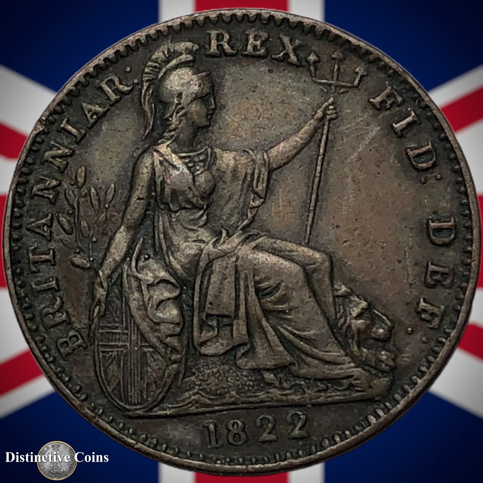 Great Britain 1822 Farthing 1/4d GB3251