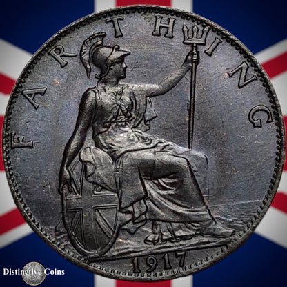 Great Britain 1917 Farthing 1/4d GB4683