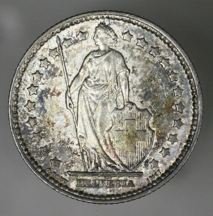 Switzerland 1898 Franc Nice UNC Some Color  A3023