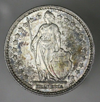 Switzerland 1898 Franc Nice UNC Some Color  A3023