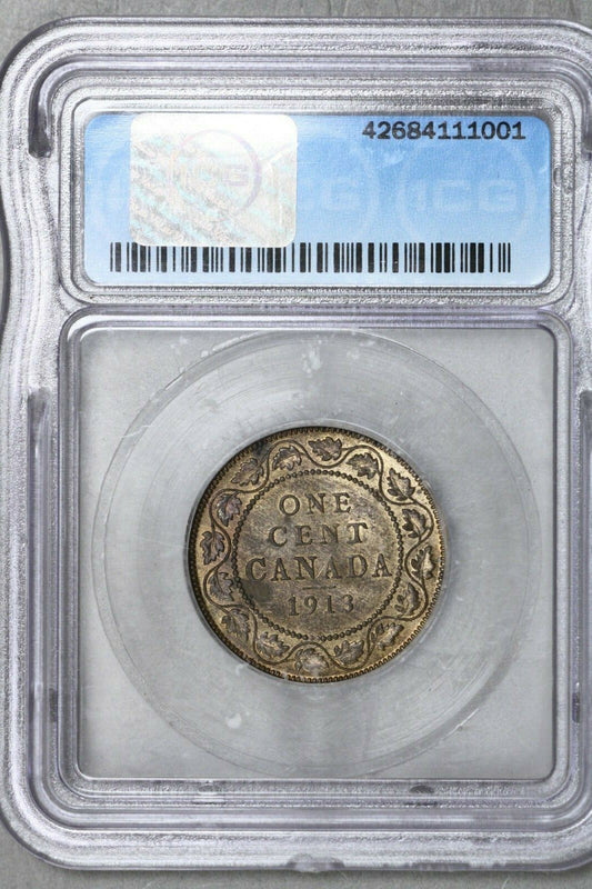Canada 1913 1 Cent ICG MS 64 RB S603