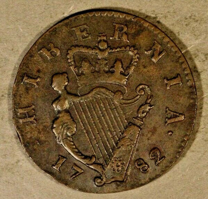  1782 Ireland 1/2 Penny Circulated (Perhaps Evasion)   