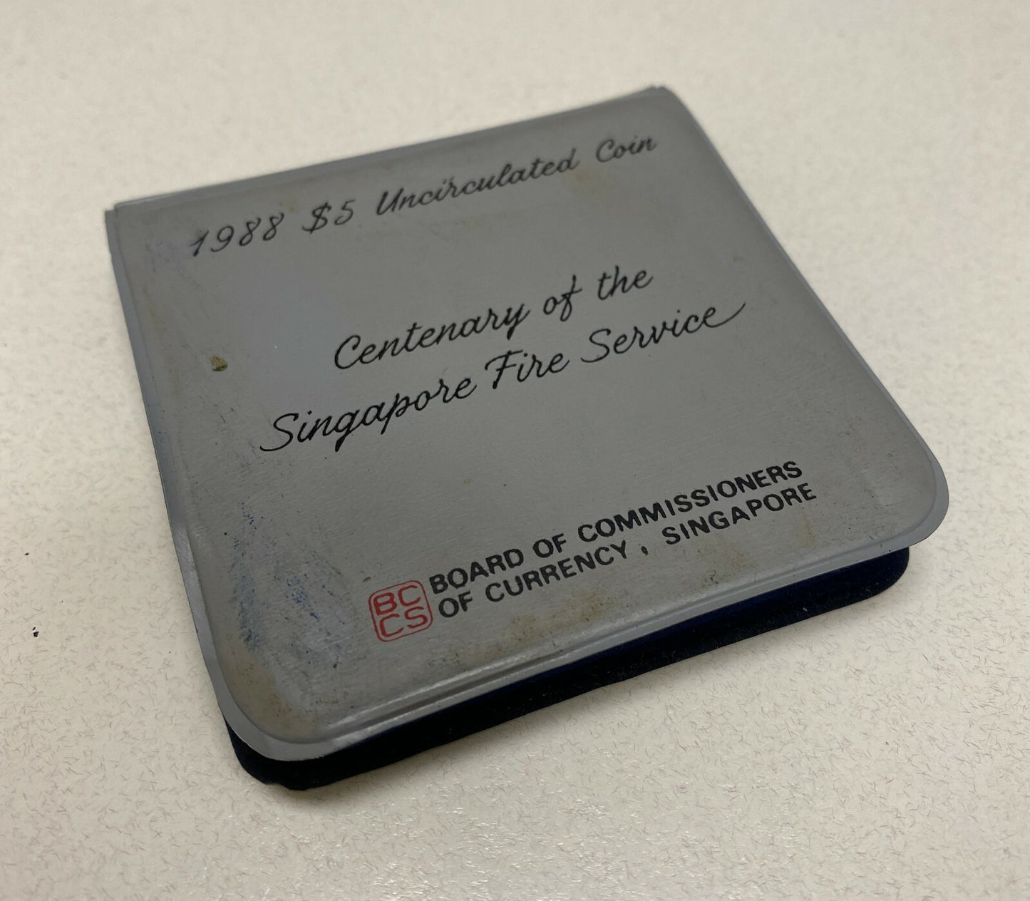 Singapore 1988 $5 Uncirculated Fire Service Centennial Coin Proof RARE   B206