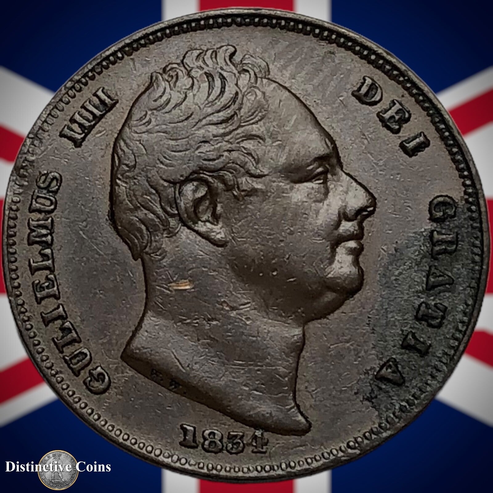 Great Britain 1834 Farthing 1/4d GB3371