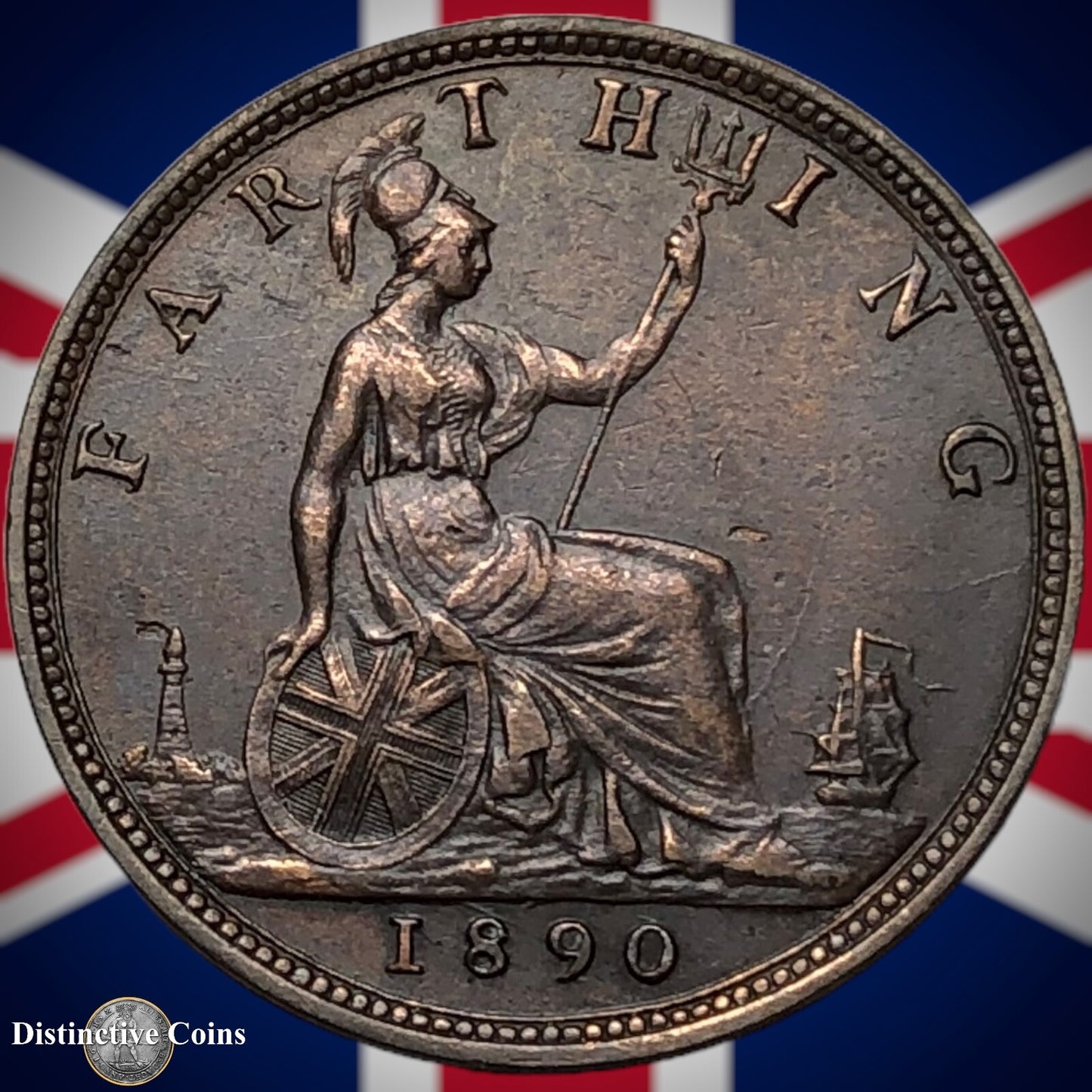 Great Britain 1890 Farthing 1/4d GB4281