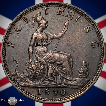 Great Britain 1890 Farthing 1/4d GB4281
