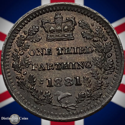 Great Britain 1881 Third Farthing 1/3 Penny GB3018