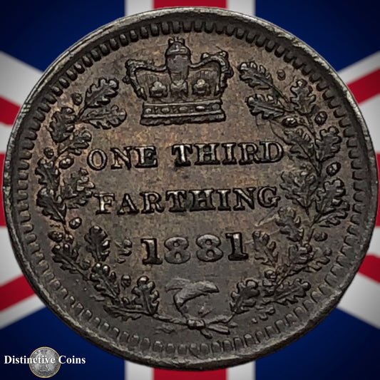 Great Britain 1881 Third Farthing 1/3 Penny GB3018