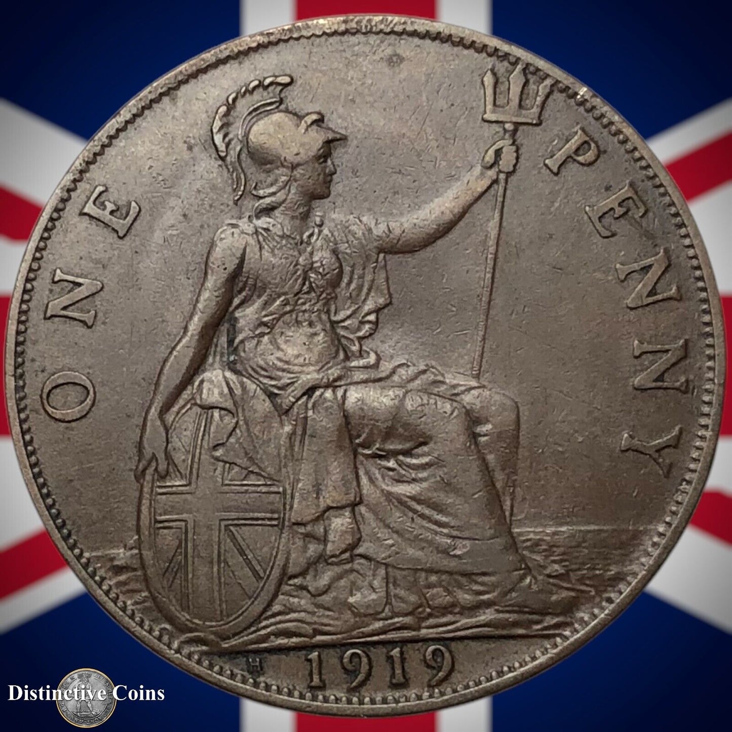 Great Britain 1919 H Penny 1d GB6927