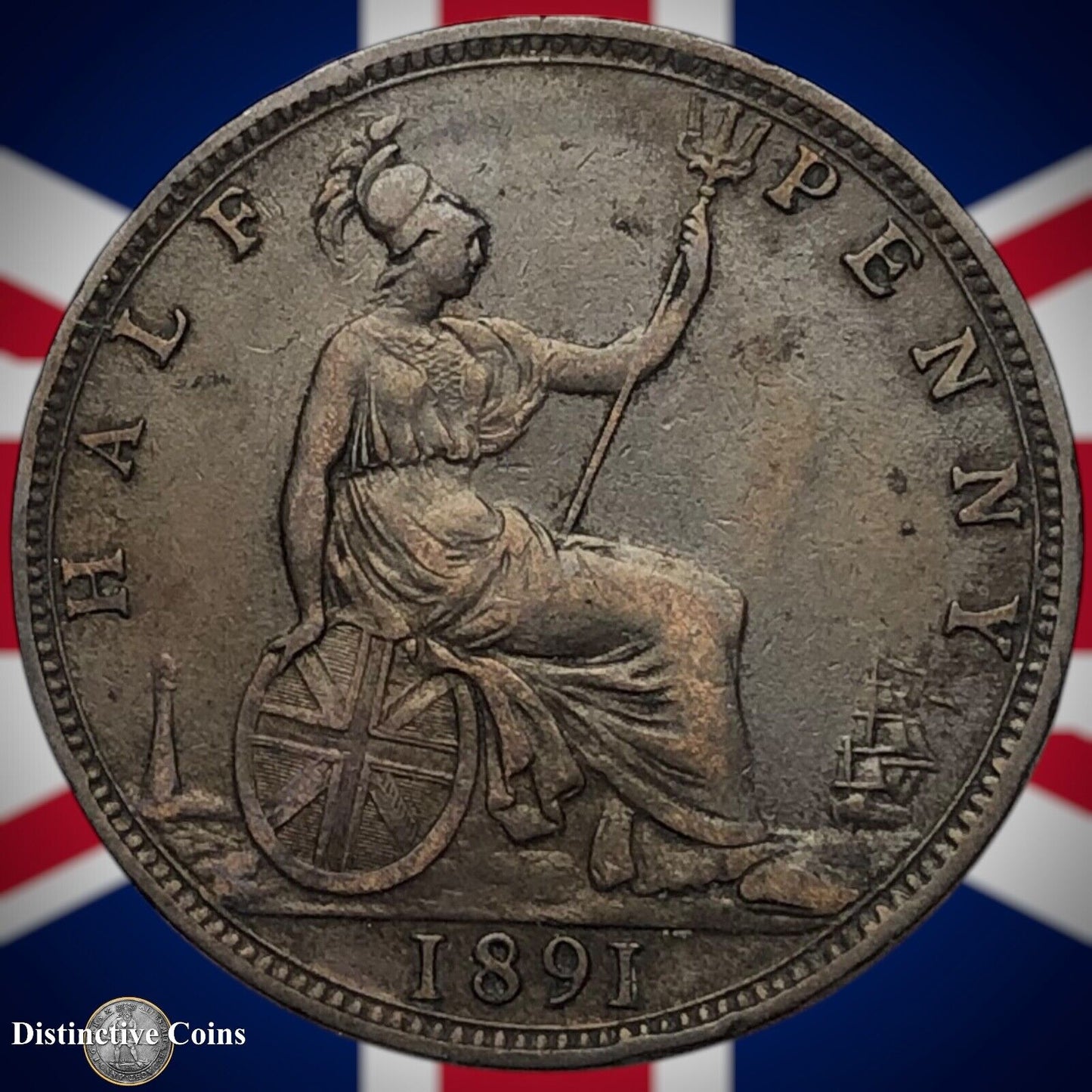 Great Britain 1891 Half Penny 1/2d GB5681