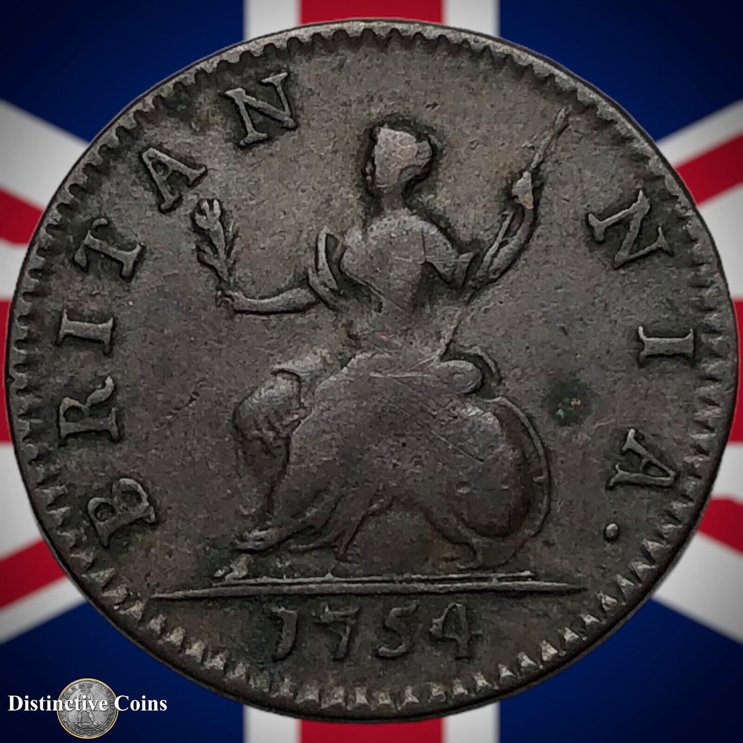 Great Britain 1754 Farthing 1/4d GB3180