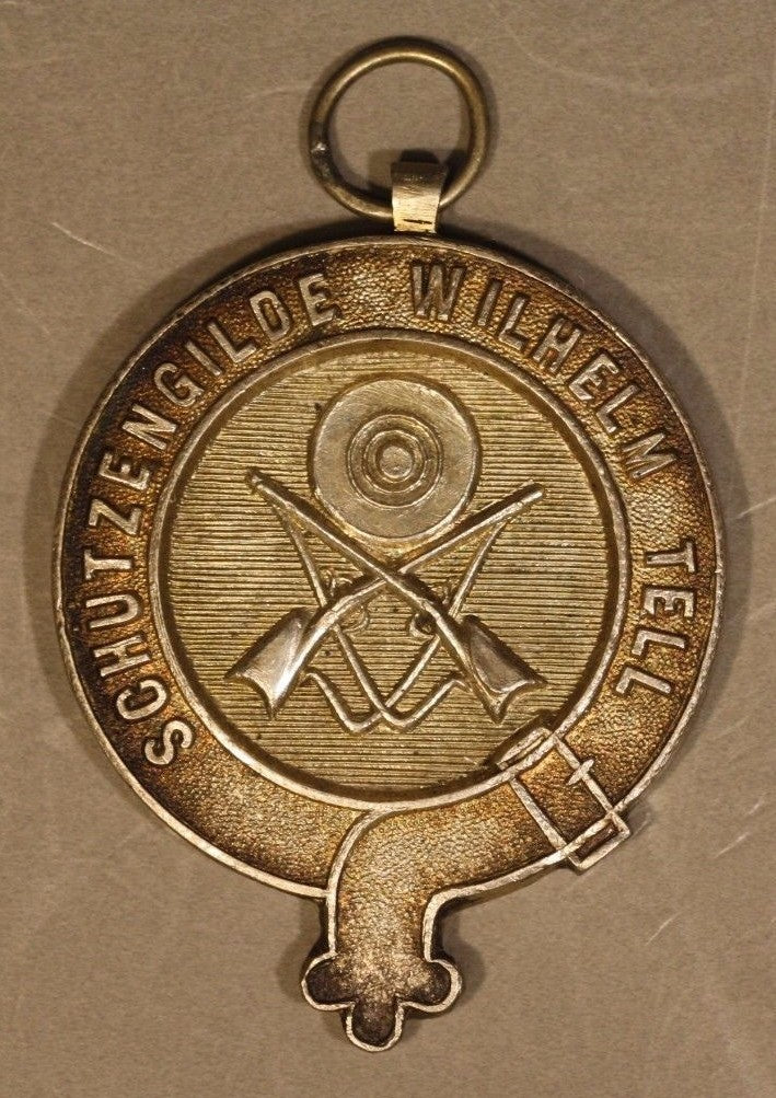 Protection Guild Wilhelm Tell 1891 Medal Reverse Engraving 