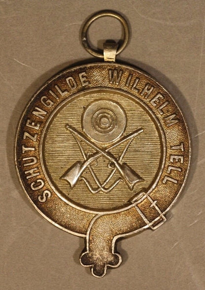 Protection Guild Wilhelm Tell 1891 Medal Reverse Engraving 