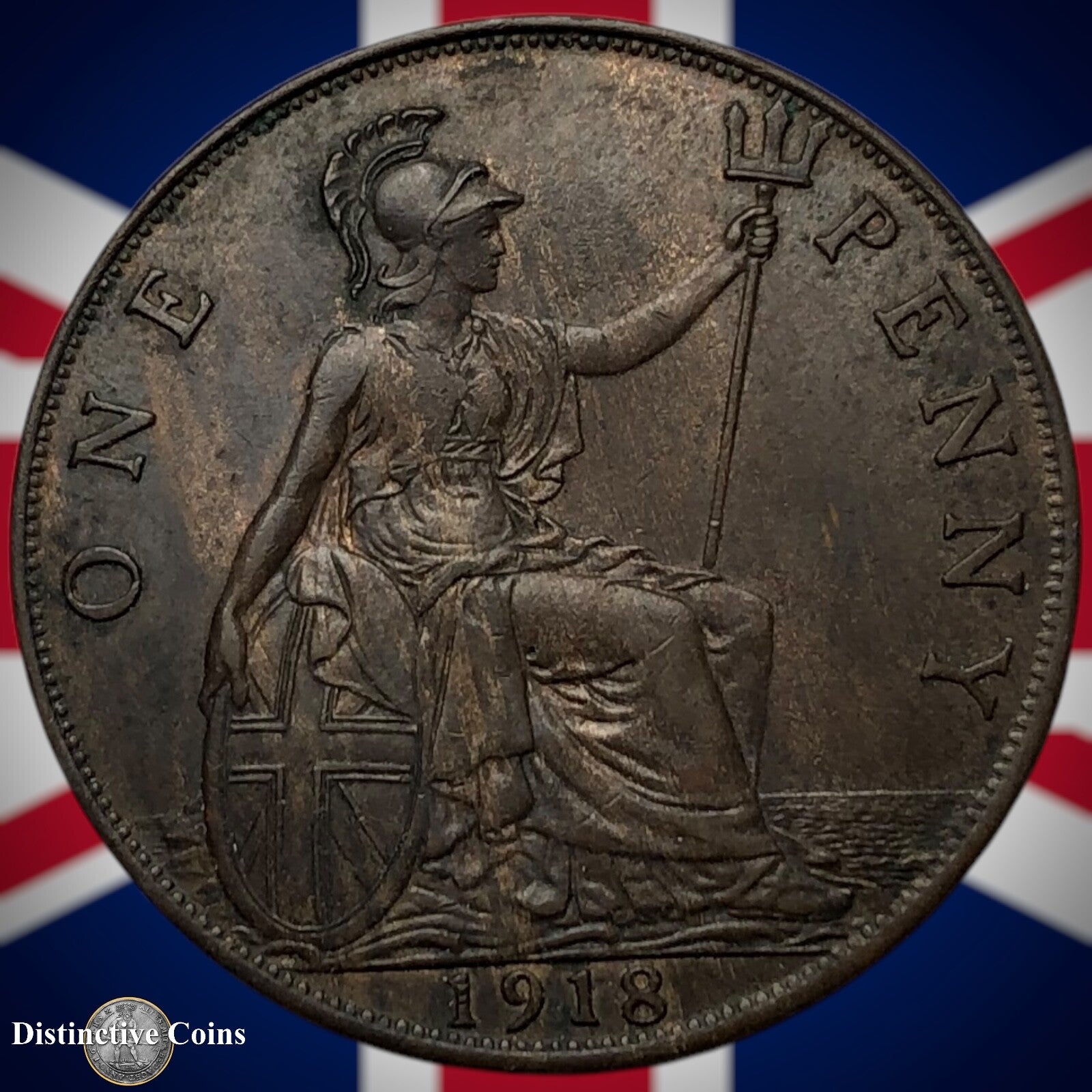 Great Britain 1918 Penny 1d GB6874