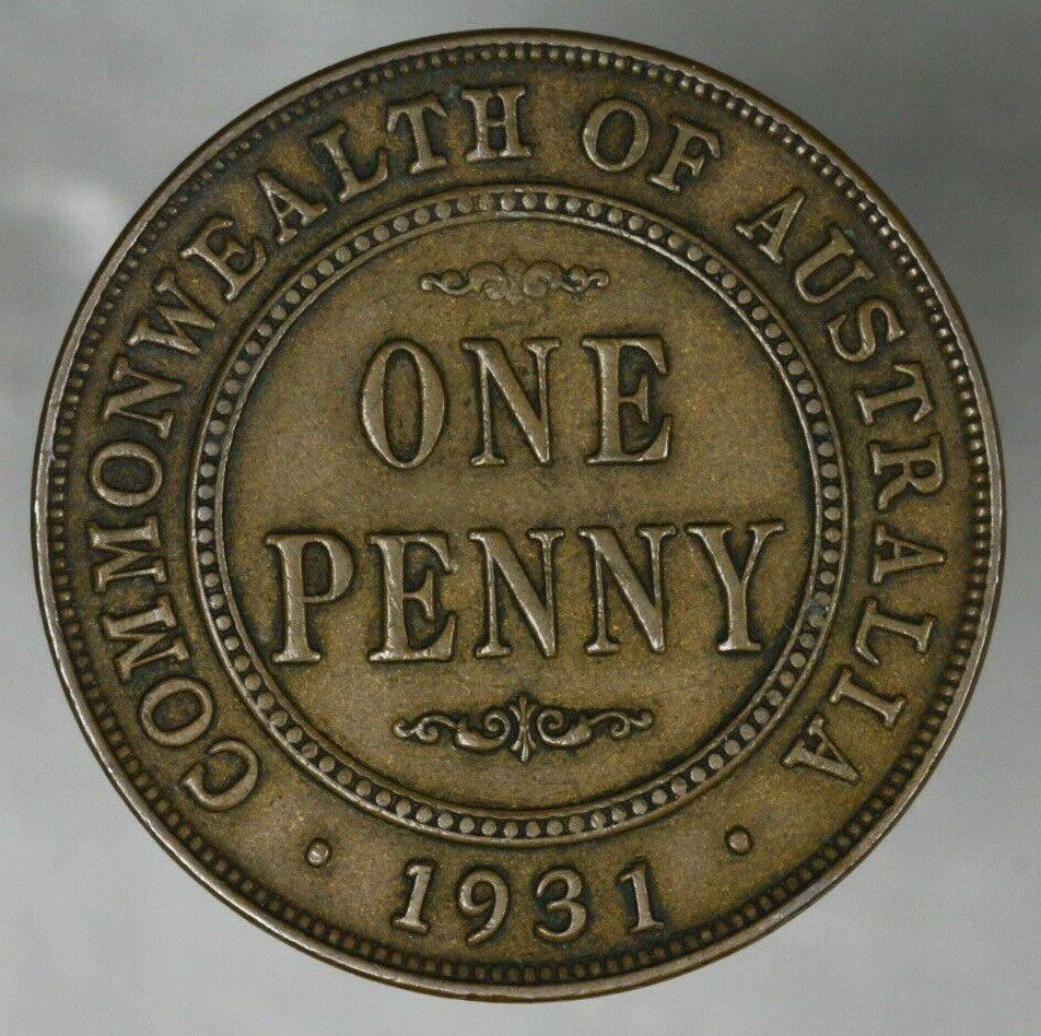 Australia 1931 Fallen 1 Penny XF