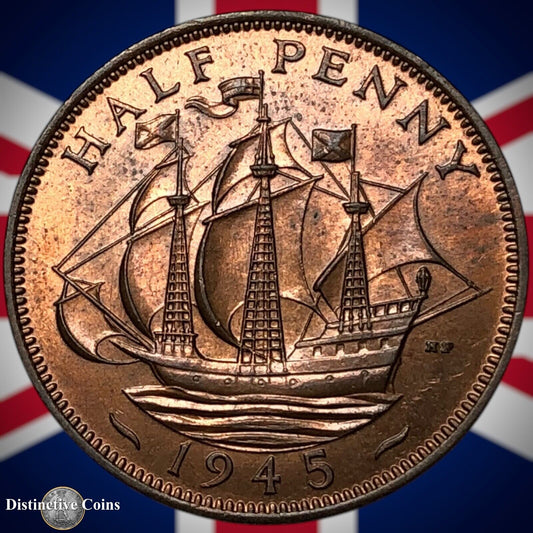 Great Britain 1945 Half Penny 1/2d GB6040