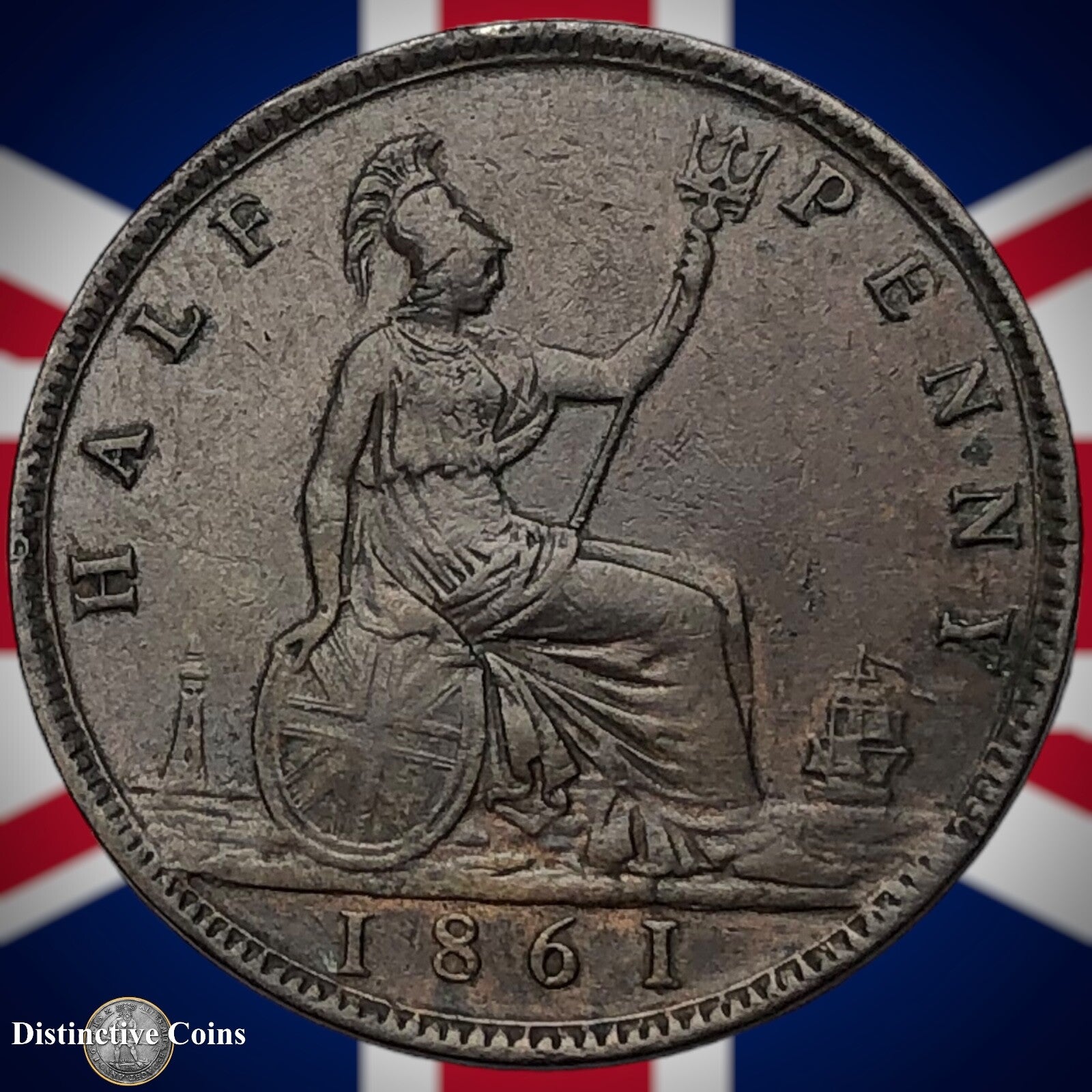 Great Britain 1861 Half Penny 1/2d GB5396