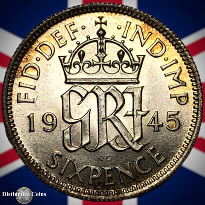 Great Britain 1945 Six Pence GB1763