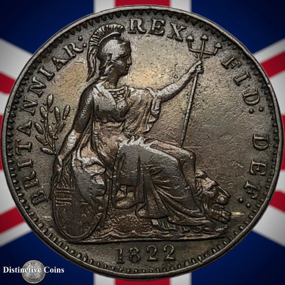 Great Britain 1822 Farthing 1/4d GB3256