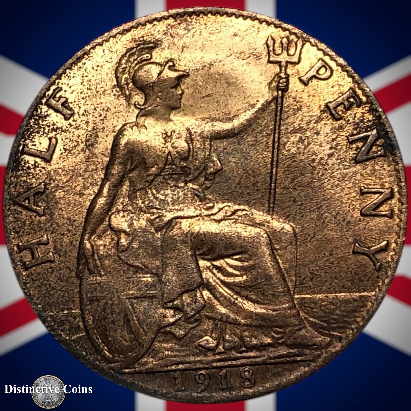 Great Britain 1918 Half Penny 1/2d GB5860