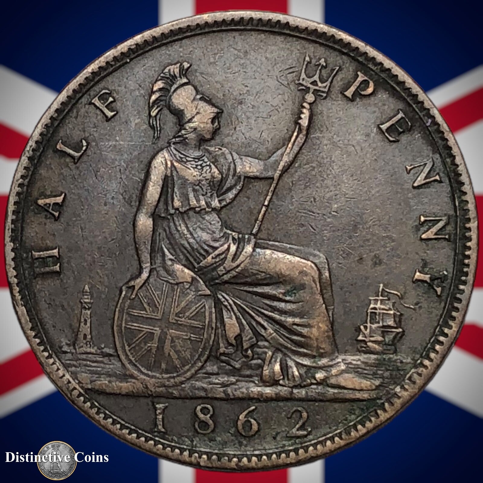 Great Britain 1862 Half Penny 1/2d GB5406