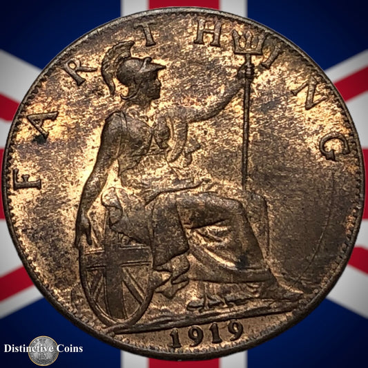 Great Britain 1919 Farthing 1/4d GB4724