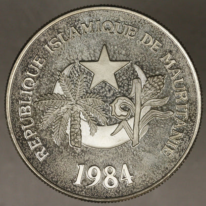 Mauritania 1984 500 Ouguiya Fencer Proof 