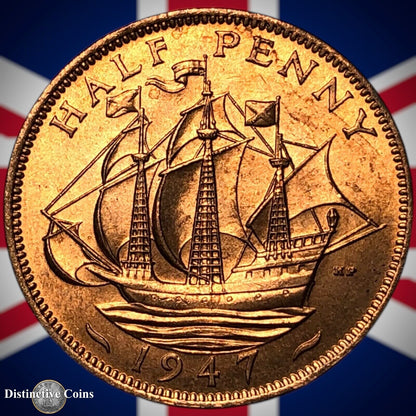 Great Britain 1947 Half Penny 1/2d GB6051