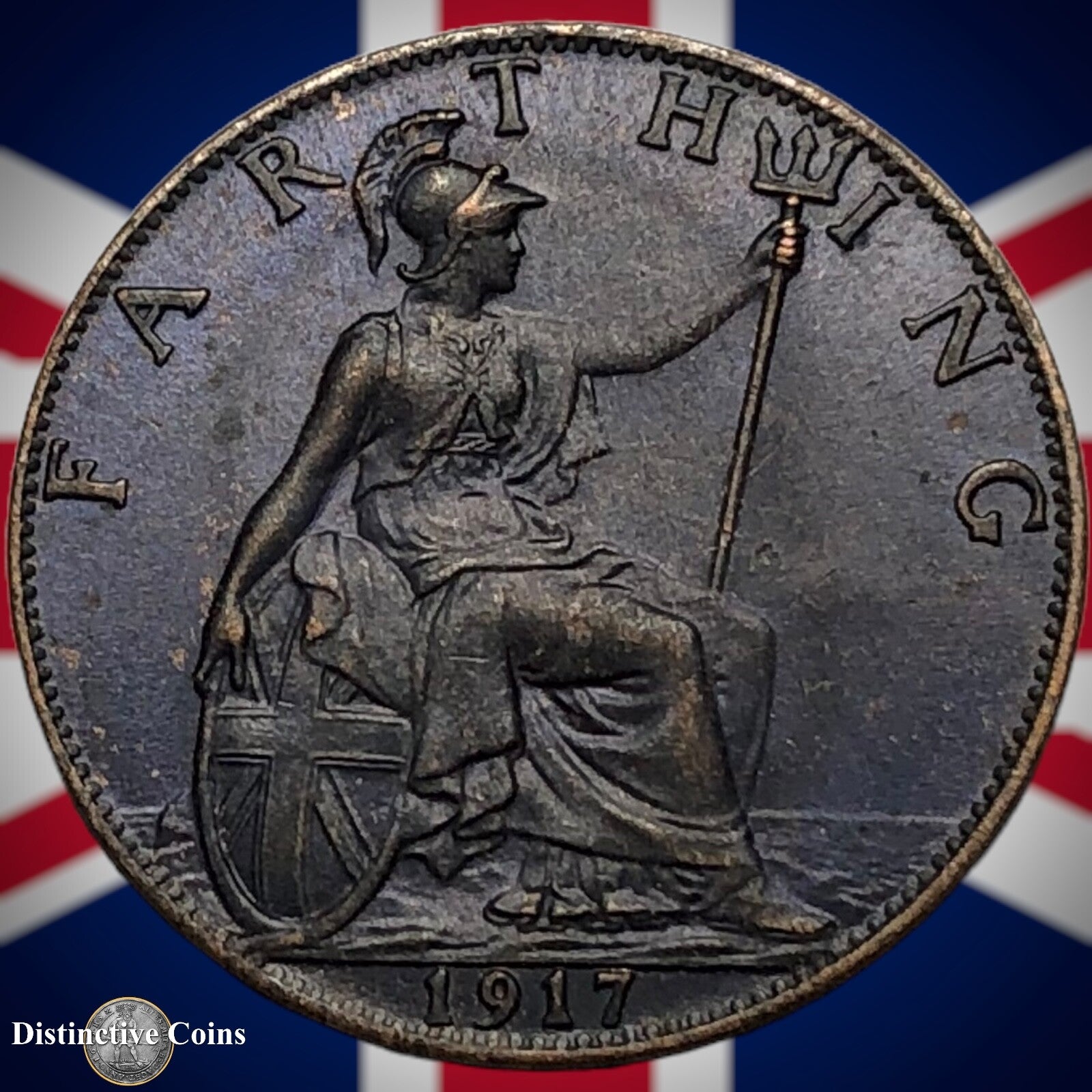 Great Britain 1917 Farthing 1/4d GB4681