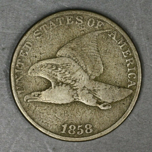 US 1858 Flying Eagle Penny   A3104