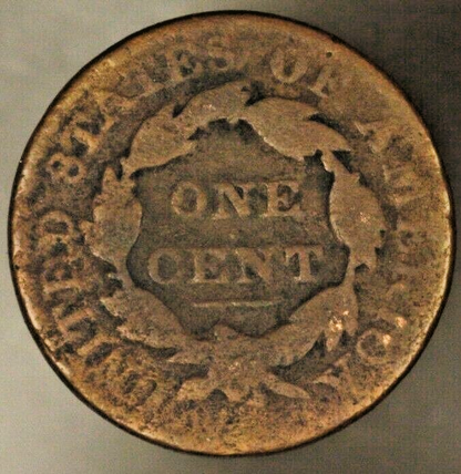 1827 Coronet Head Large Cent Circulated    