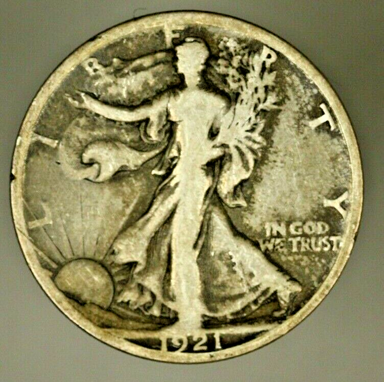 Walking Liberty Half Dollar 1921-S  Fine  T11