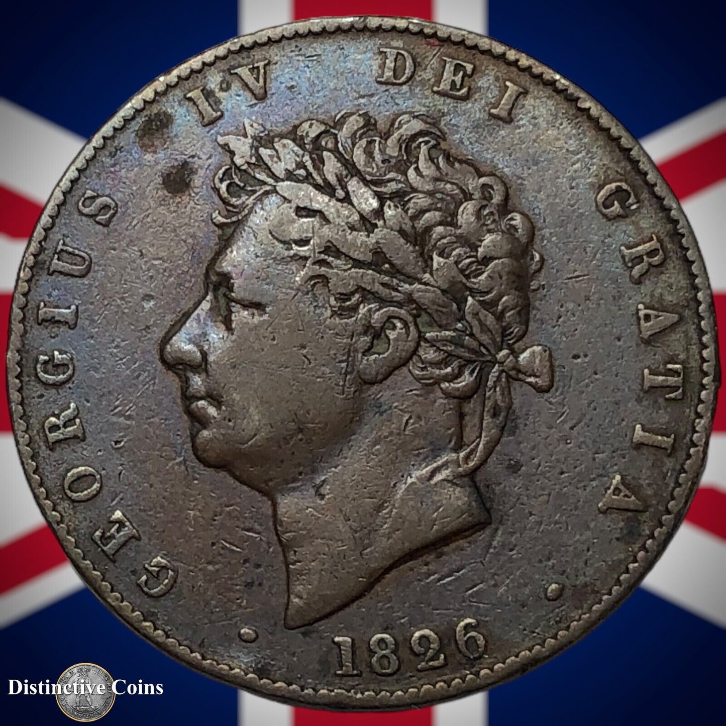 Great Britain 1826 Half Penny 1/2d GB5195