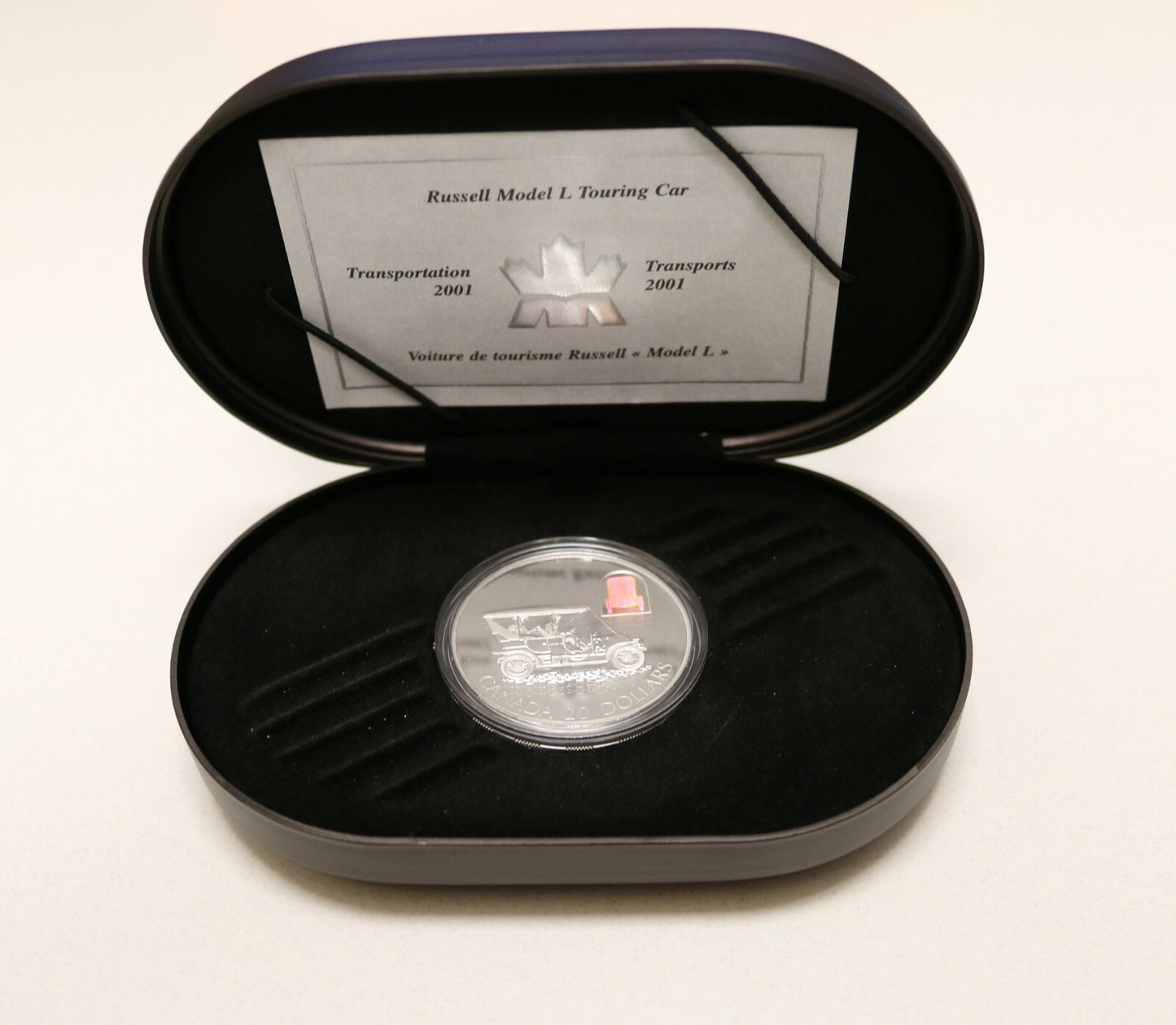 Canada 2001 Transportation Russell Model L Touring Car $20 Proof Coin  B371