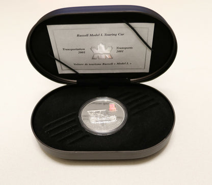 Canada 2001 Transportation Russell Model L Touring Car $20 Proof Coin  B371