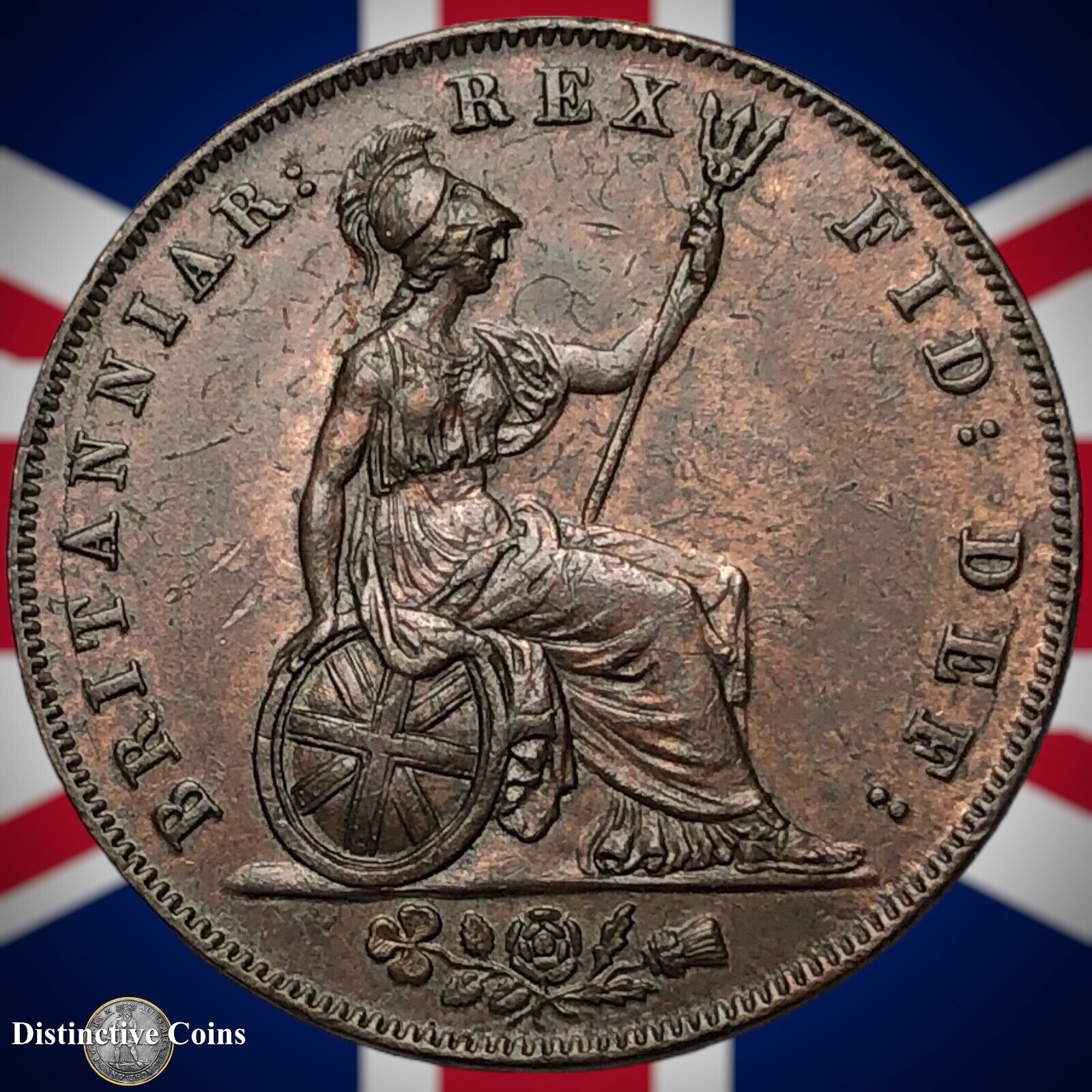 Great Britain 1827 Half Penny 1/2d GB5219