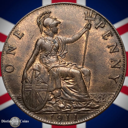 Great Britain 1911 Penny 1d GB6749
