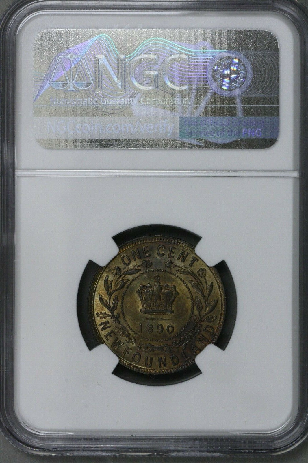 Canada 1890 Newfoundland 1 Cent NGC MS 63 BN   S332