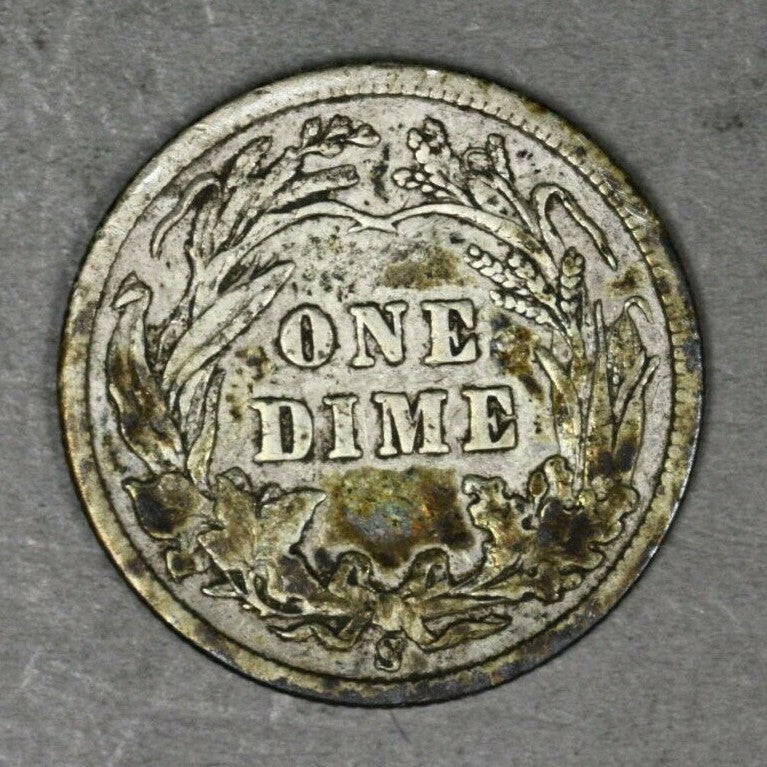 US 1908 S Barber Dime  A3059
