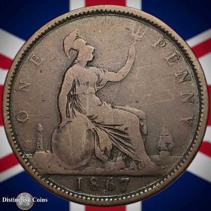 Great Britain 1867 Penny 1d GB6296