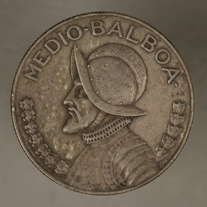 Panama 1930 1/2 Balboa Toned XF+