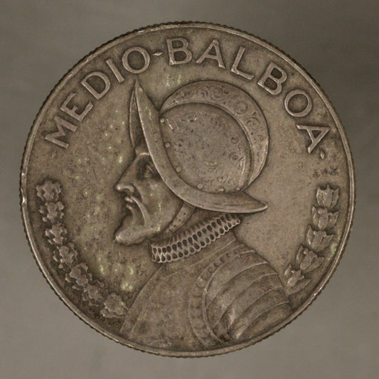 Panama 1930 1/2 Balboa Toned XF+