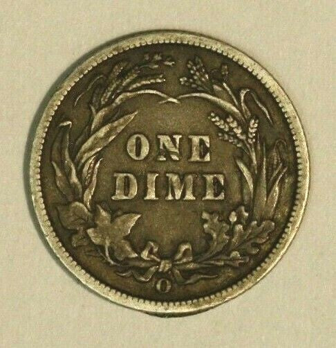 1898 O Barber Dime Silver Circulated Coin Dark Appearance