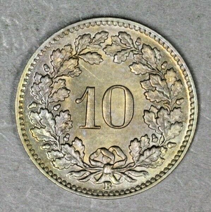 Switzerland 1922 10 Rappen Pleasant UNC  A3006