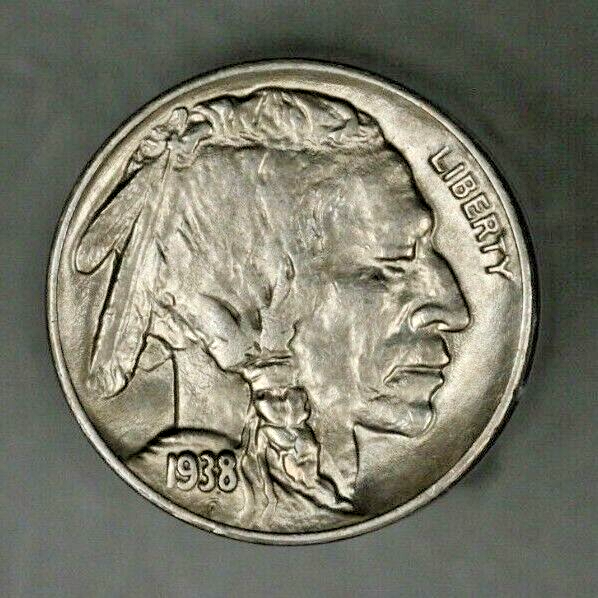 US 1938 D/D Buffalo Nickel 5 Cents   A2623