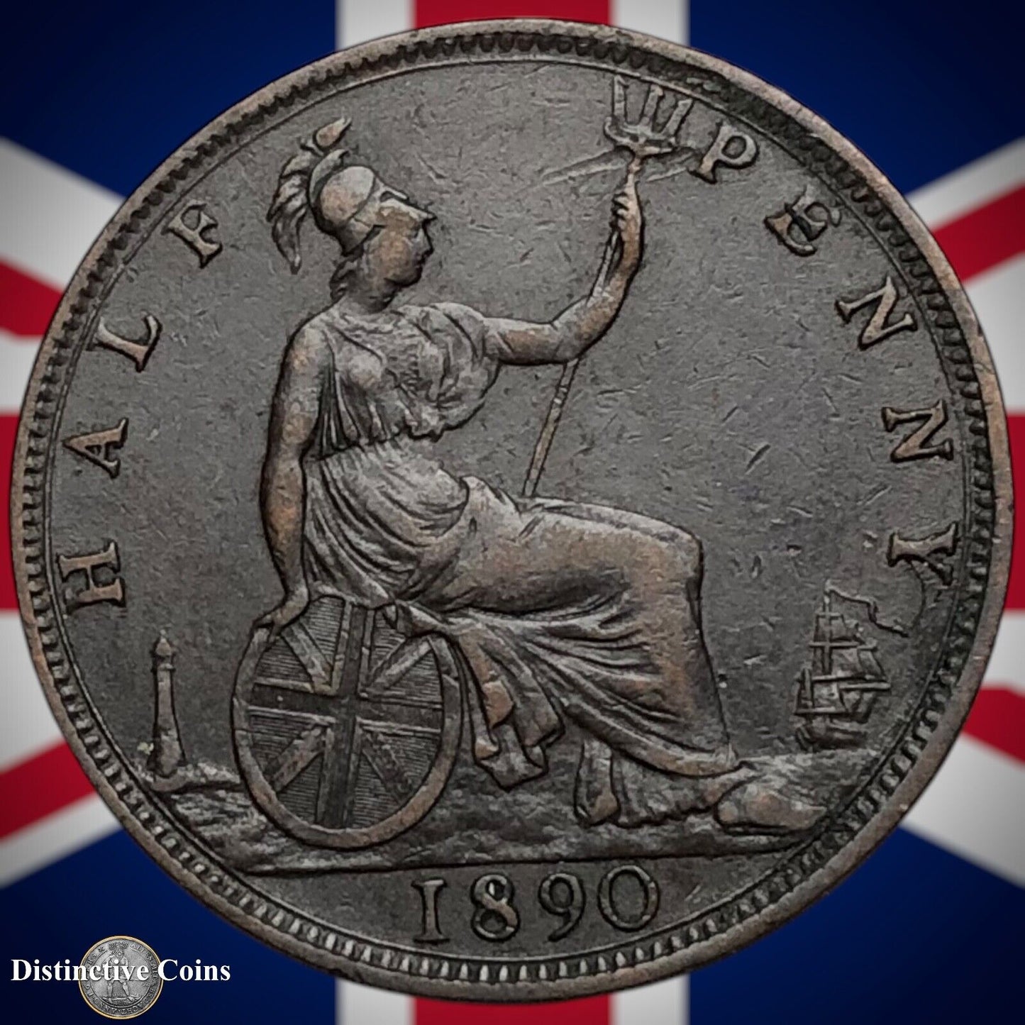 Great Britain 1890 Half Penny 1/2d GB5655