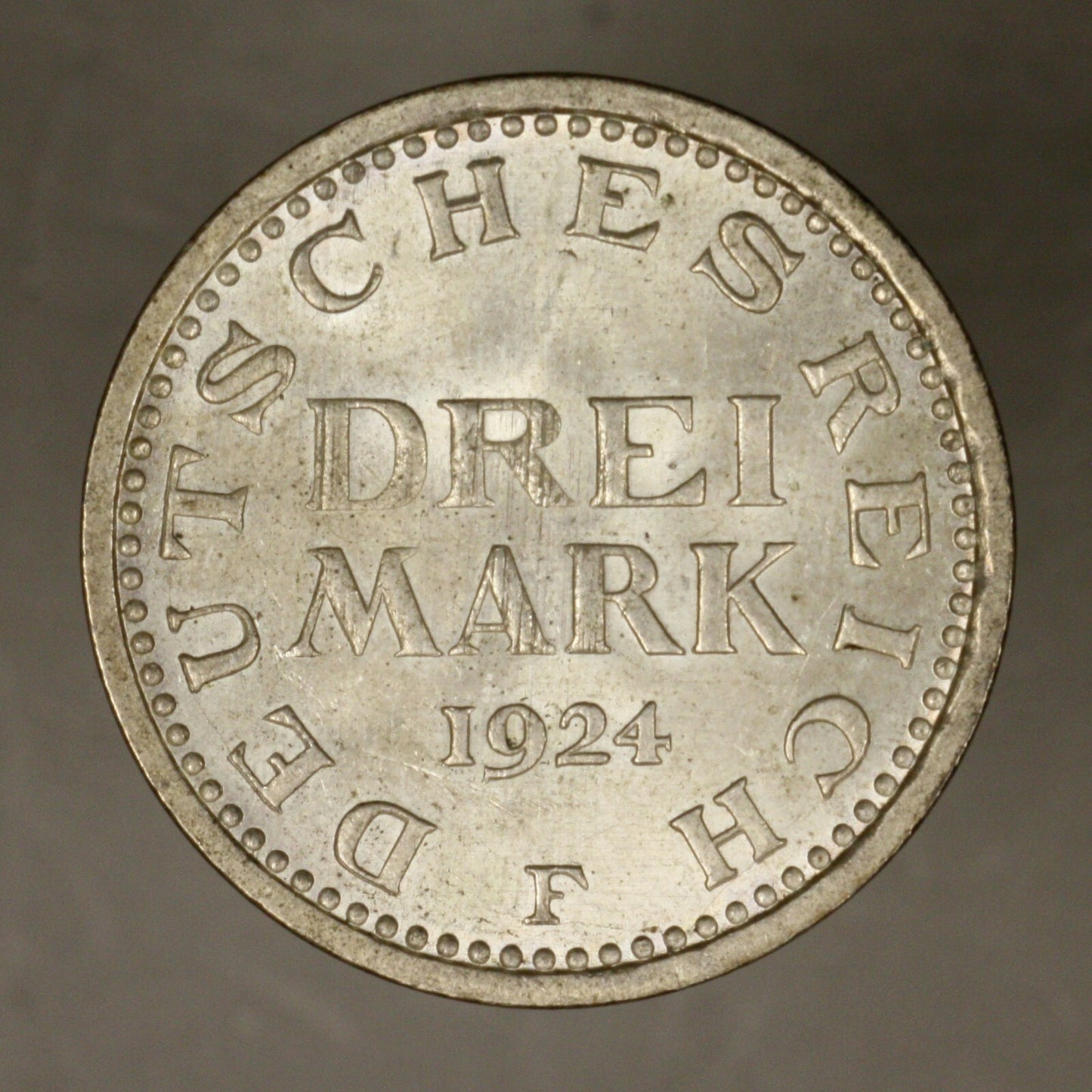 Germany 1924 F 3 Mark Choice BU