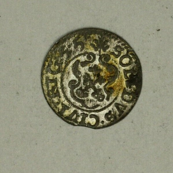 Sweden Silver Solidus 1655 Riga  Karl X  XF A2353