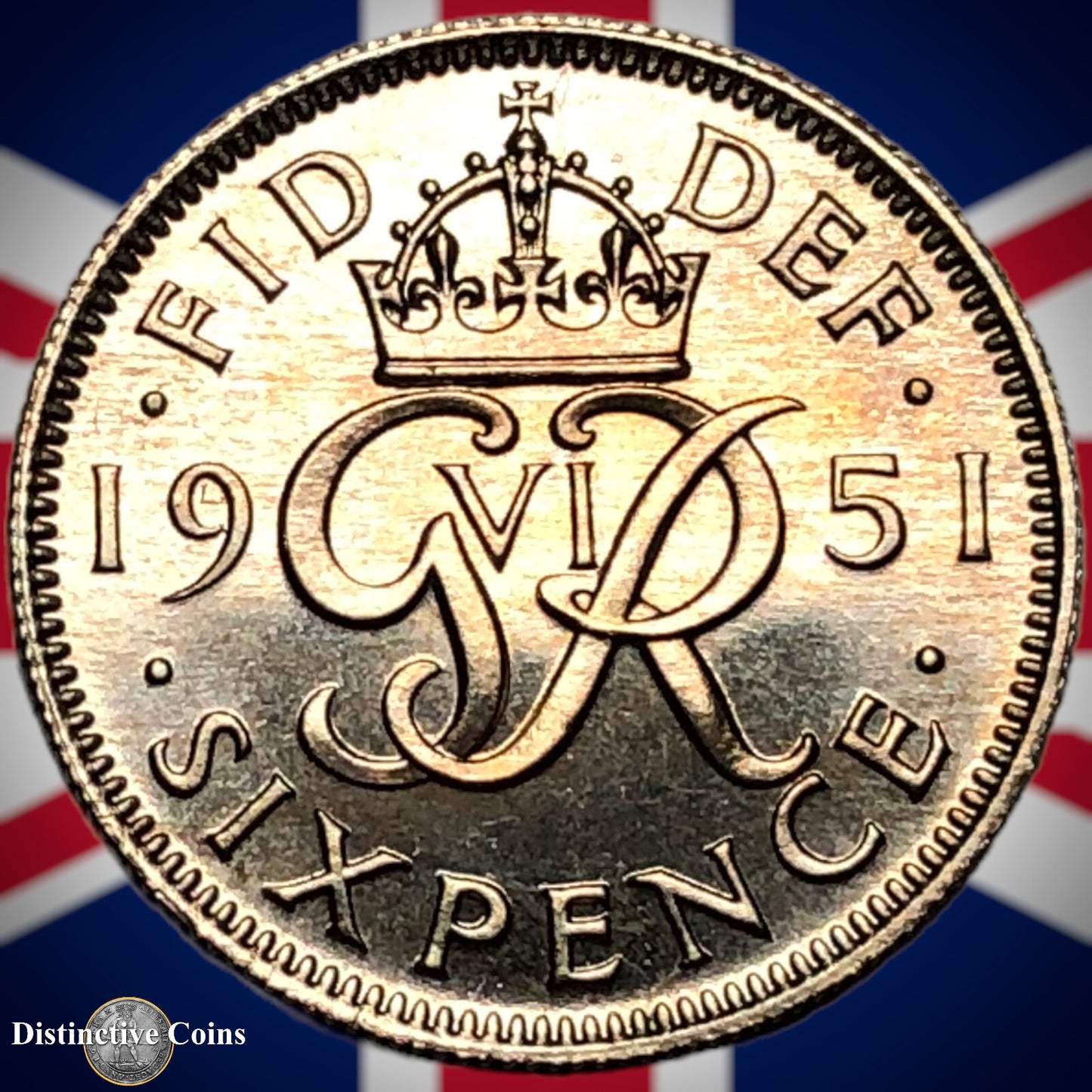 Great Britain 1951 Proof Six Pence GB1781