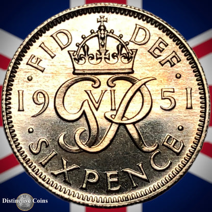Great Britain 1951 Proof Six Pence GB1781